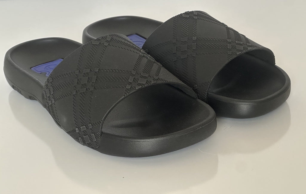 Burberry Dive Black Rubber Slide Sandals 10 US (43 Euro) 8104718 IT NIB $370