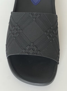 Burberry Dive Black Rubber Slide Sandals 11 US (44 Euro) 8104718 IT NIB $370