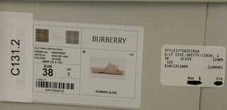 Burberry Women's Dive Gloss Pink Slide Sandals 8 US (38 Eu) 8102135 IT NIB $370
