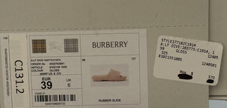 Burberry Women's Dive Gloss Pink Slide Sandals 9 US (39 Eu) 8102135 IT NIB $370