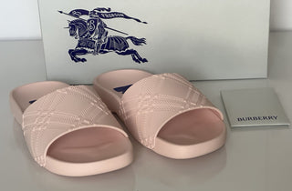 Burberry Women's Dive Gloss Pink Slide Sandals 9 US (39 Eu) 8102135 IT NIB $370