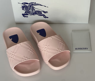 Burberry Women's Dive Gloss Pink Slide Sandals 9 US (39 Eu) 8102135 IT NIB $370