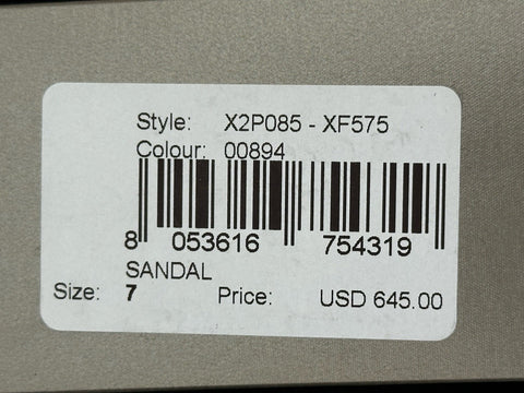 Giorgio Armani Men's Off White Sandals 8 US (7 IT) IT X2P085 IT NIB $645