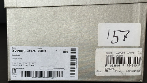 Giorgio Armani Men's Off White Sandals 9.5 US (8.5 IT) IT X2P085 IT NIB $645