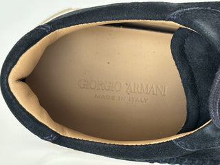 Giorgio Armani Men’s Blue Suede Sneakers 9.5 US (8.5 IT) X2X179 Italy NIB $895
