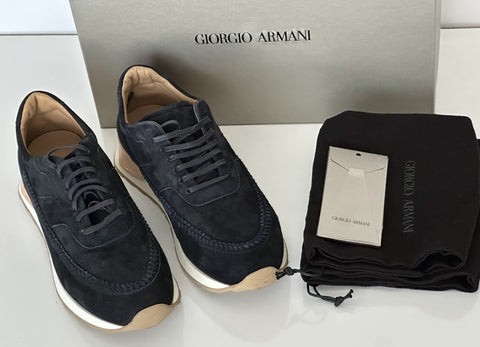 Giorgio Armani Men’s Blue Suede Sneakers 9.5 US (8.5 IT) X2X179 Italy NIB $895