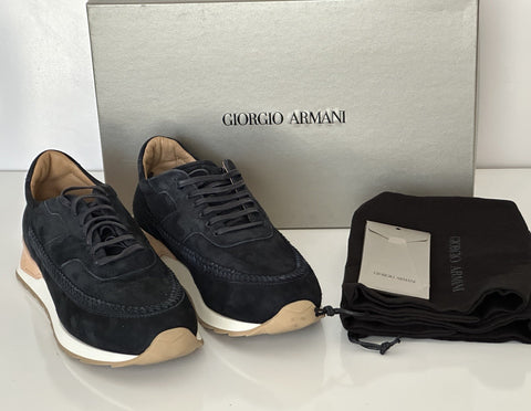 Giorgio Armani Men’s Blue Suede Sneakers 9.5 US (8.5 IT) X2X179 Italy NIB $895