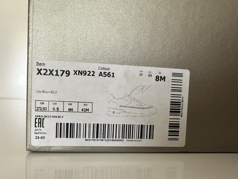 Giorgio Armani Men’s Blue Suede Sneakers 9.5 US (8.5 IT) X2X179 Italy NIB $895