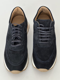 Giorgio Armani Men’s Blue Suede Sneakers 9.5 US (8.5 IT) X2X179 Italy NIB $895