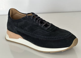 Giorgio Armani Men’s Blue Suede Sneakers 9.5 US (8.5 IT) X2X179 Italy NIB $895