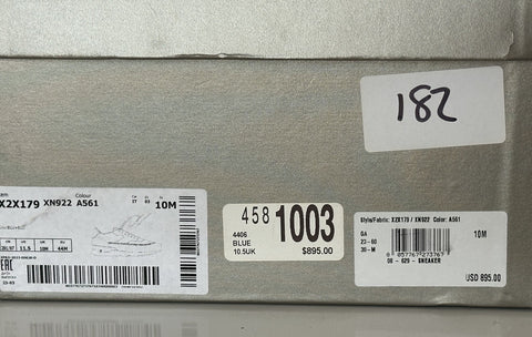 Giorgio Armani Men’s Blue Suede Sneakers 11.5 US (10.5 IT) X2X179 Italy NIB $895