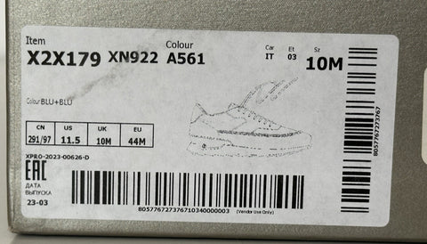 Giorgio Armani Men’s Blue Suede Sneakers 11.5 US (10.5 IT) X2X179 Italy NIB $895