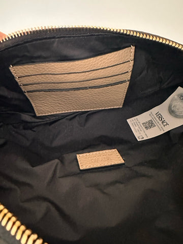 Versace Medusa Head Grainy Calf Leather Belt Bag Taupe 1002884 IT NWT $975