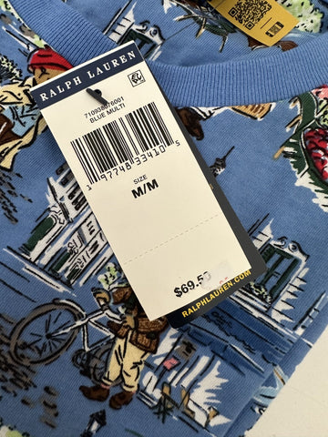 Polo Ralph Lauren Bear Logo Classic Fit T-Shirt Blue Medium NWT $69.50