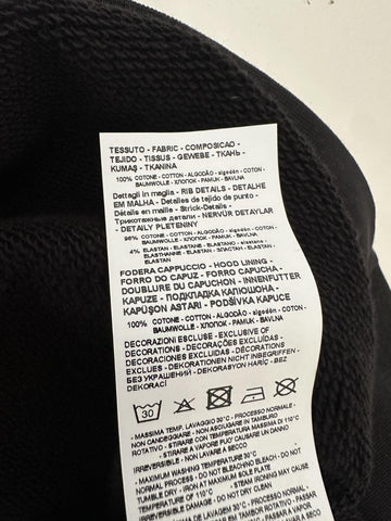 Emporio Armani Embroidered Men's Black Sweatshirt with Hoodie XL 7V1ME6 NWT $325