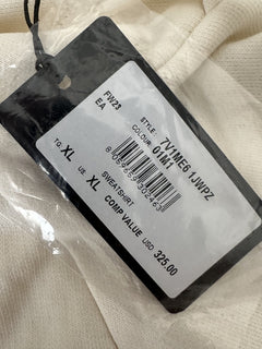 Emporio Armani Embroidered Men's White Sweatshirt with Hoodie XL 7V1ME6 NWT $325