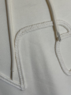 Emporio Armani Embroidered Men's White Sweatshirt with Hoodie XL 7V1ME6 NWT $325