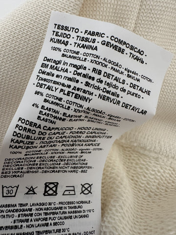 Emporio Armani Embroidered Men's White Sweatshirt with Hoodie XL 7V1ME6 NWT $325