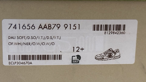 Gucci Dali Soft White/Black Leather Sneakers 13 US (Gucci 12.5) Italy 741656 NIB