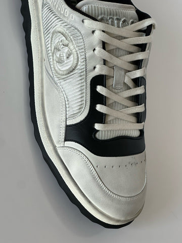 Gucci Dali Soft White/Black Leather Sneakers 13 US (Gucci 12.5) Italy 741656 NIB