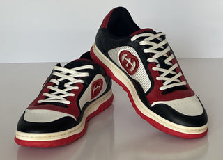Gucci Dali Soft White/Black/Red Leather Sneakers 12.5 US (Gucci 12) 762611 NIB