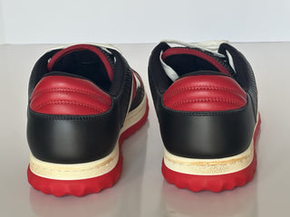 Gucci Dali Soft White/Black/Red Leather Sneakers 12.5 US (Gucci 12) 762611 NIB