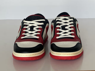 Gucci Dali Soft White/Black/Red Leather Sneakers 12.5 US (Gucci 12) 762611 NIB
