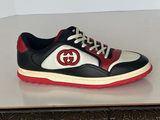 Gucci Dali Soft White/Black/Red Leather Sneakers 12.5 US (Gucci 12) 762611 NIB