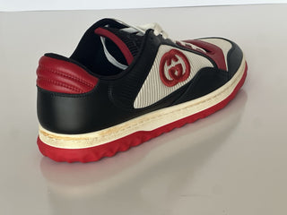 Gucci Dali Soft White/Black/Red Leather Sneakers 12.5 US (Gucci 12) 762611 NIB