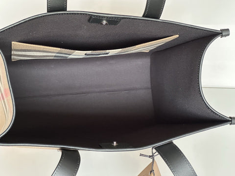 Burberry Medium Taupe Brown IP Check Tote Bag 80845511 NWT $1350