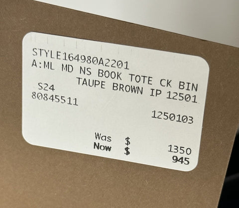 Burberry Medium Taupe Brown IP Check Tote Bag 80845511 NWT $1350