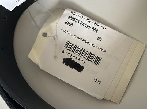 Gucci Marmont Women's Canvas/Leather GG Belt Balck Size 85/34 Italy NWT 400593