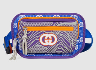 Gucci GG Logo Nylon Belt Bag Multicolor 752102 Size 90 (36) Italy New