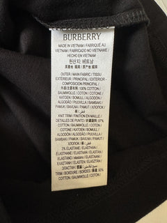 Burberry Women’s Elyssa Check Black Short Sleeve Cotton T-shirt S 8104291 $490