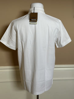 Burberry Hartford White Cotton Polo Shirt XL 8084440 NWT $510