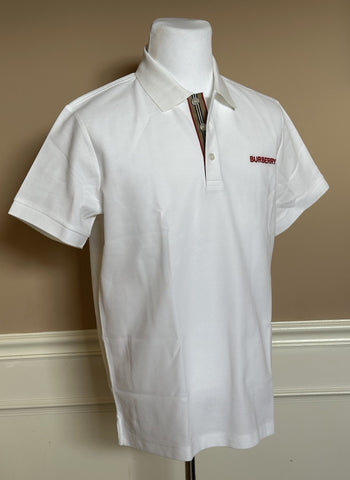 Burberry Hartford White Cotton Polo Shirt XL 8084440 NWT $510