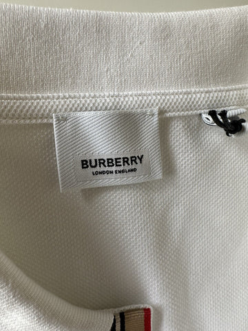 Burberry Hartford White Cotton Polo Shirt XL 8084440 NWT $510