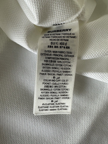 Burberry Hartford White Cotton Polo Shirt XL 8084440 NWT $510
