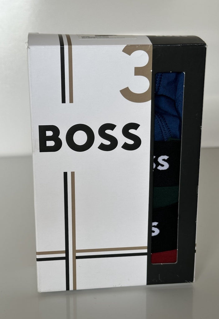 Hugo Boss 3 Pack Red/Green/Blue Underwear Boxers Small NIB