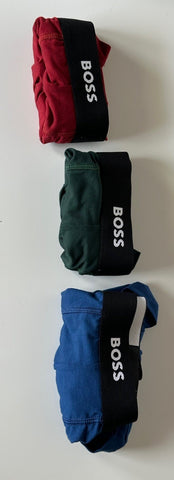 Hugo Boss 3 Pack Red/Green/Blue Underwear Boxers Small NIB