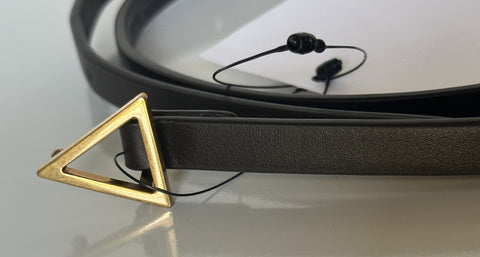 Bottega Veneta Triangle Leather Slim Fondant (Brown) Belt 38/95 619759 NWT $390
