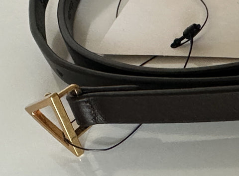 Bottega Veneta Triangle Leather Slim Fondant (Brown) Belt 38/95 619759 NWT $390