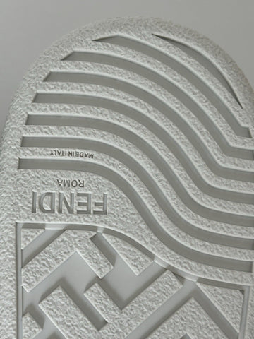 Fendi Calf Leather White Sneakers 11 US (10 Fendi) 7E1636 Italy NIB $680