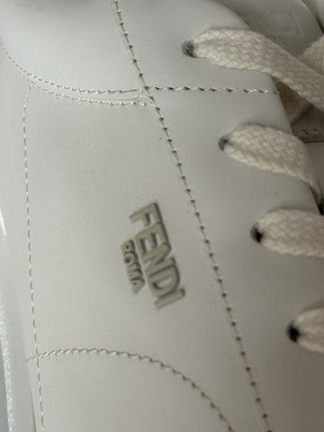 Fendi Calf Leather White Sneakers 11 US (10 Fendi) 7E1636 Italy NIB $680