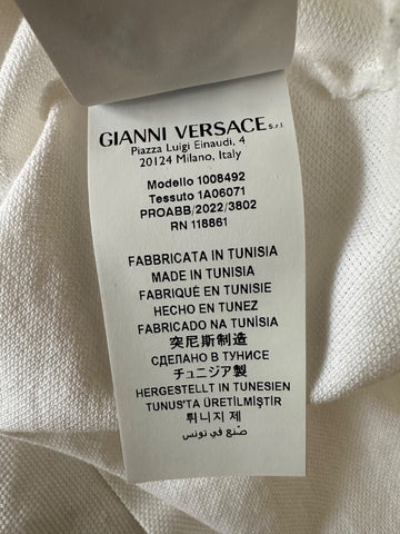 Versace Medusa White Piquet Cotton White Polo Shirt XL 1008492