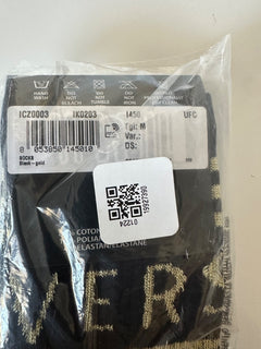 Versace Logo Socks Black/Gold Size Medium Made in Italy ICZ0003 NWT