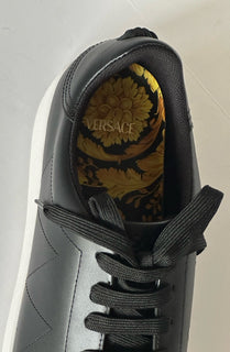 Versace Medusa Men's Black Leather Sneakers 13 US (46 Euro) 1016936 NIB