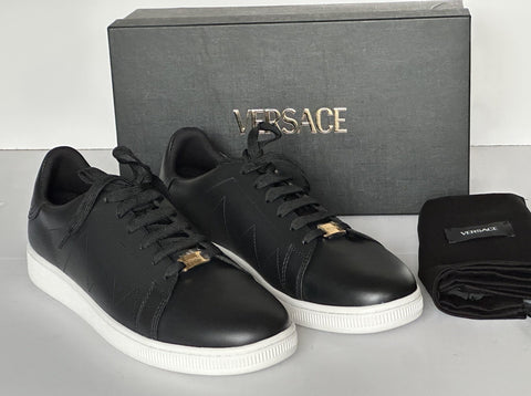 Versace Medusa Men's Black Leather Sneakers 10 US (43 Euro) 1016936 NIB