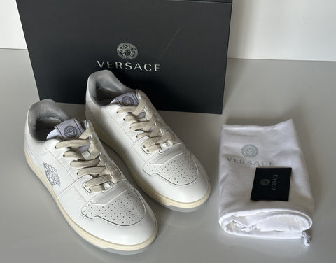 Versace Medusa Men’s White Leather Sneakers 12 US (45 Euro) 1013377 IT NIB $700