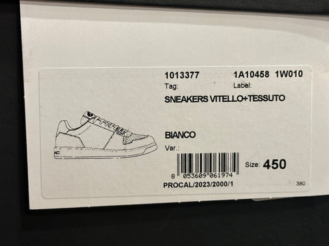 Versace Medusa Men’s White Leather Sneakers 12 US (45 Euro) 1013377 IT NIB $700